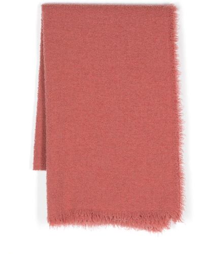 Faliero Sarti Brushed-finish Frayed-edge Scarf - Pink