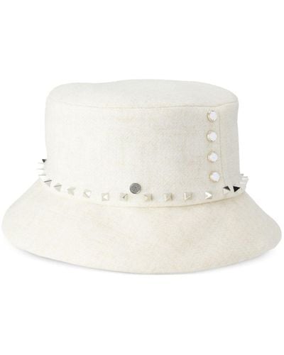 Maison Michel Axel Studded Bucket Hat - Natural