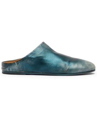 Marsèll Round-toe Leather Mules - Green
