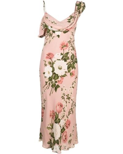 Reformation Maxi-jurk Met Bloemenprint - Naturel