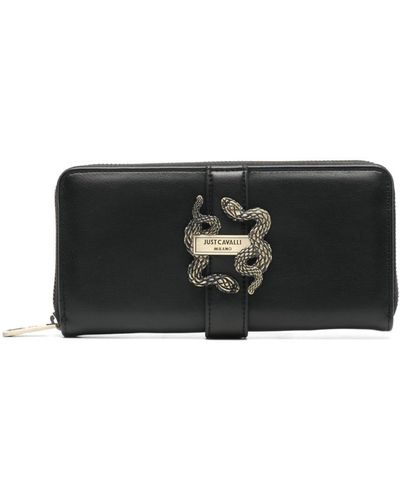 Just Cavalli Portafoglio con placca logo - Nero