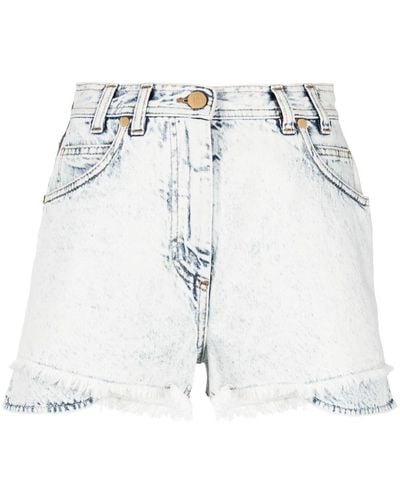 Balmain Jeans-Shorts im Layering-Look - Blau