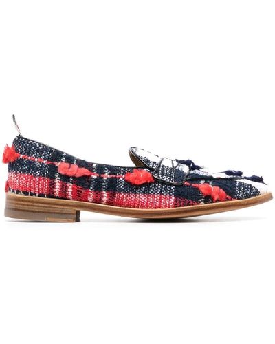 Thom Browne Madras Penny Loafers - Rood