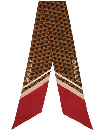 Bally Foulard con stampa Pennant - Rosso