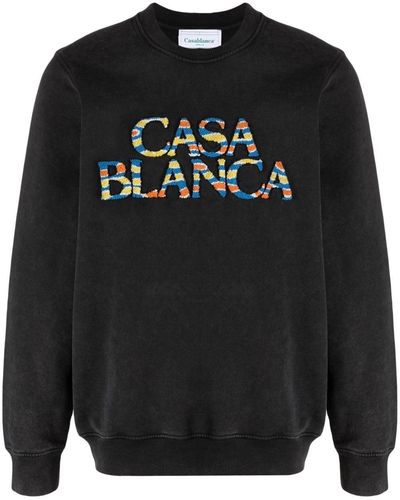 Casablancabrand Logo-appliqué Sweatshirt - Black