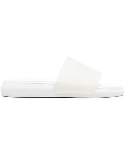 Alexander McQueen Claquettes à design transparent - Blanc