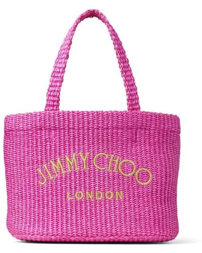 Jimmy Choo Shopper Met Geborduurd Logo - Roze