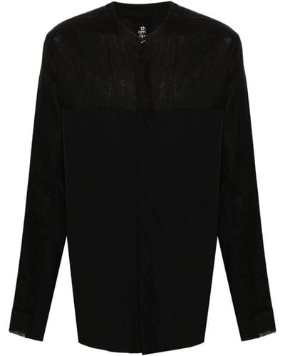 Thom Krom Long-sleeve Panelled Shirt - Black