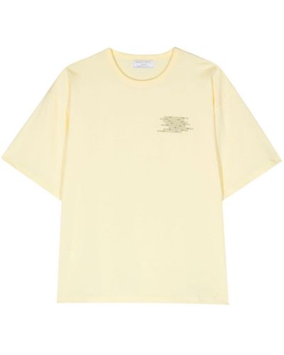 Societe Anonyme Bas Binary Cotton T-shirt - Yellow