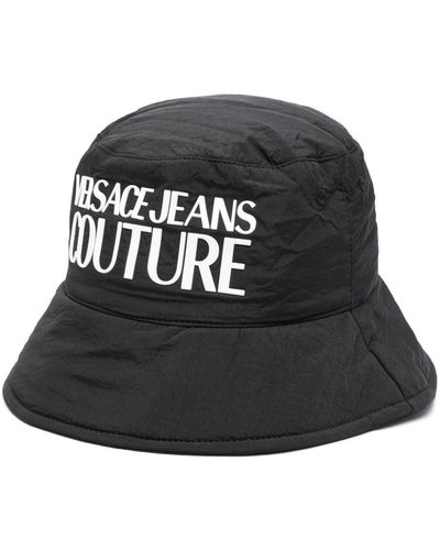 Versace Jeans Couture Logo-print Padded Bucket Hat - Black