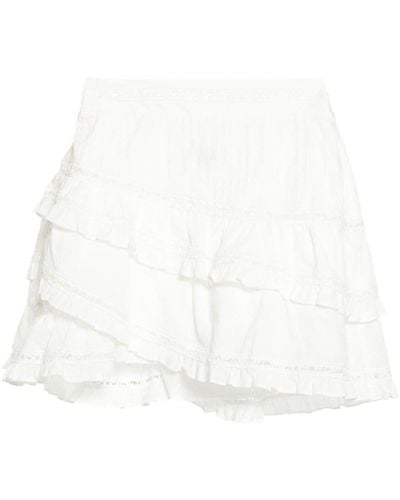 Maje Broderie-anglaise Cotton Shorts - White