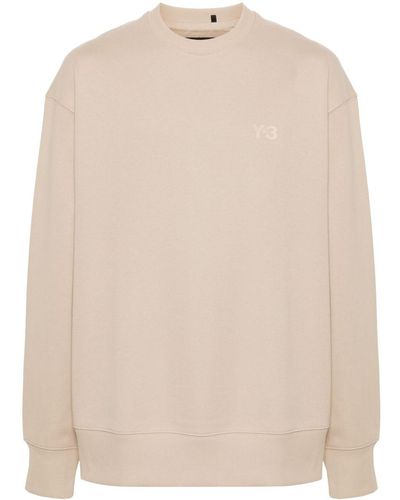 Y-3 Sweater Met Logoprint - Naturel