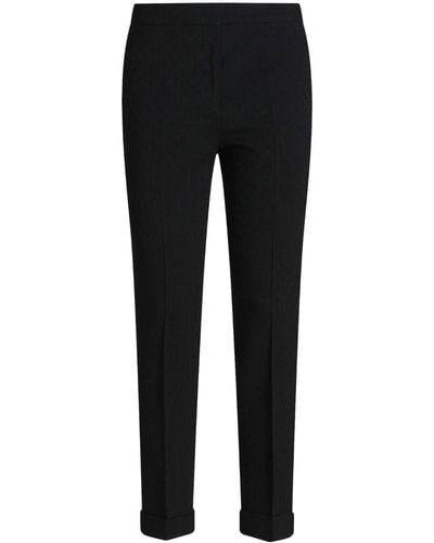 Etro Cropped Wool-blend Pants - Black