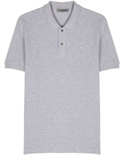 Corneliani Logo-patch Polo Shirt - Gray