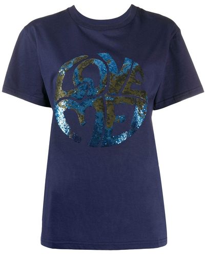Alberta Ferretti Love Tシャツ - ブルー