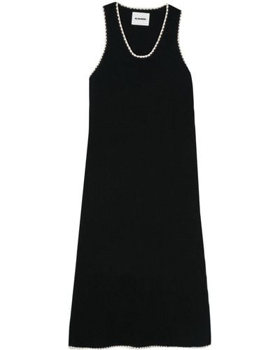 Jil Sander + Knitted Maxi Dress - Black