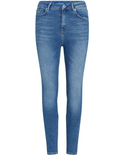 Karl Lagerfeld Monogram-print Skinny Jeans - Blue