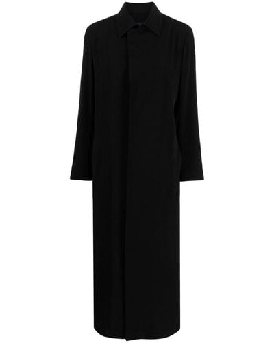 Yohji Yamamoto Belted Long Coat - Black