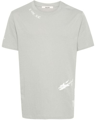 Zadig & Voltaire Graphic-print Organic-cotton T-shirt - White