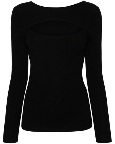 Allude Pullover mit Cut-Outs - Schwarz