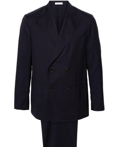 Boglioli Single-breasted Virgin Wool Suit - Blue