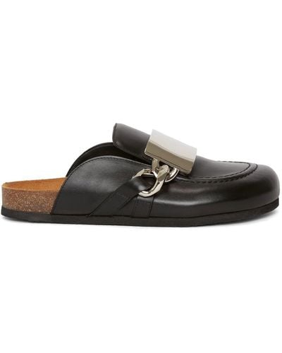 JW Anderson Gourmet Chain almond-toe mules - Negro