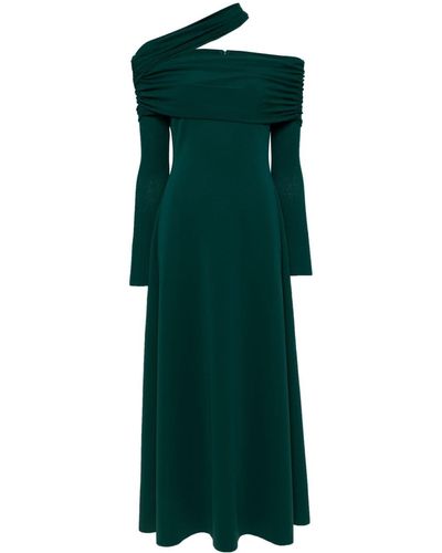 Chats by C.Dam Neck-strap Jersey Maxi Dress - Green