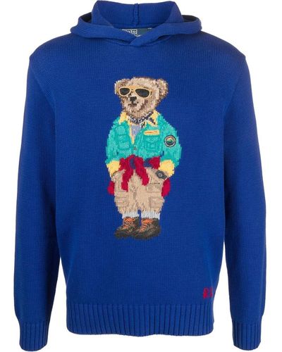 Polo Ralph Lauren Sudadera Polo Bear con capucha - Azul