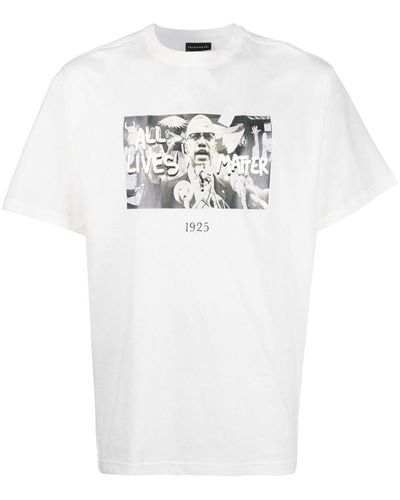 Throwback. Malcolm X T-Shirt - Weiß