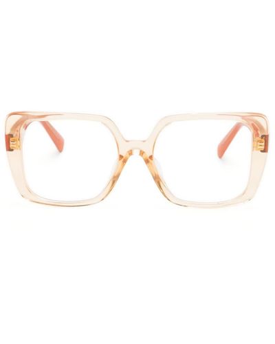 Miu Miu Brille mit Oversized-Gestell - Orange