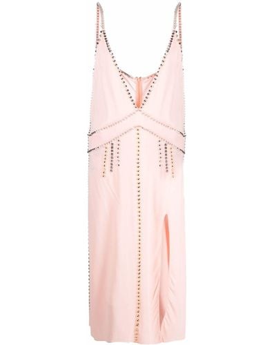 Miu Miu Stud-embellished Mid-length Dress - Pink