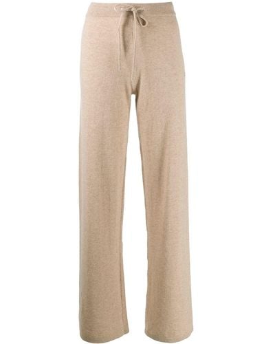 Chinti & Parker Wide-leg Cashmere Track Trousers - Natural