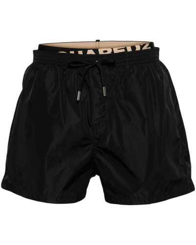 DSquared² Swim Shorts With Logo - Black