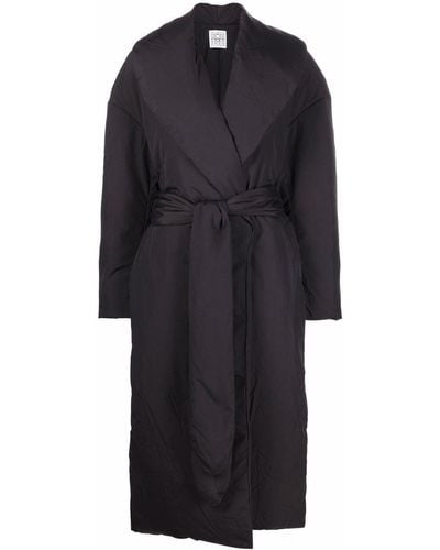 Totême Padded Belted Coat - Black