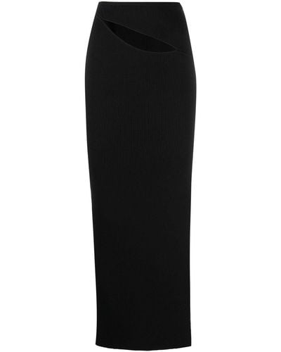 Christopher Esber High-waisted Slit-detail Skirt - Black