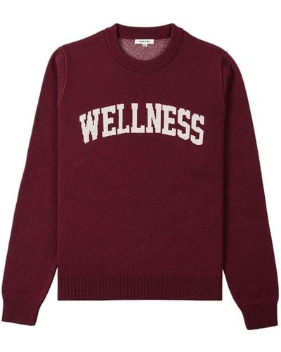 Sporty & Rich Wellness Ivy Logo-print Sweater - Red