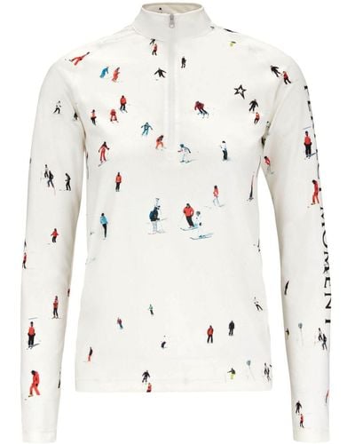 Perfect Moment Graphic-print Thermal Top - White