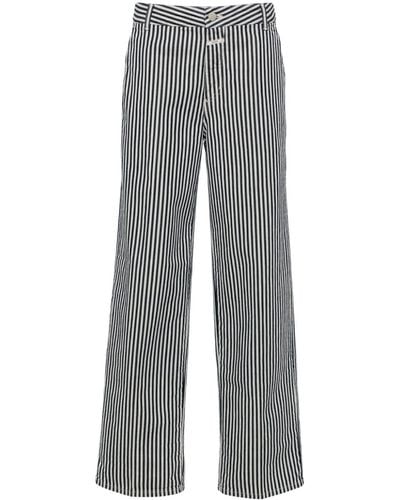 Closed Striped Mid-rise Straight Jeans - Grey