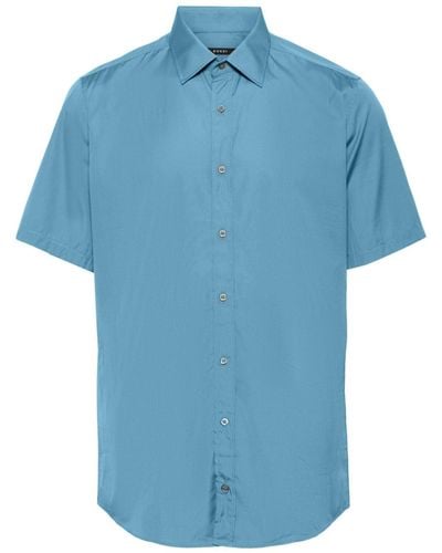 Gucci Short-sleeve Cotton Shirt - Blue