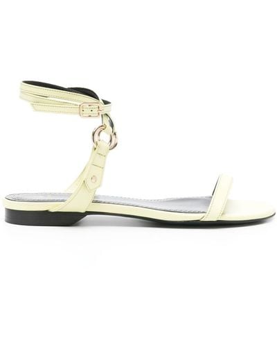 Patrizia Pepe Buckle-fastening Leather Sandals - White