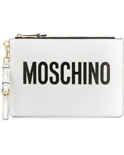 Moschino Clutch mit Logo-Print - Mehrfarbig