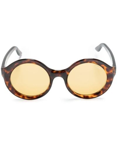 LAPIMA Carolinax Round-frame Sunglasses - Natural