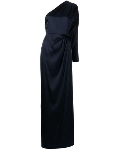 Michelle Mason Vestido de seda de una sola manga - Azul
