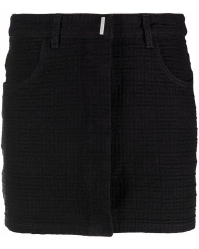 Givenchy ジバンシィ ロゴ モノグラム ミニスカート - ブラック