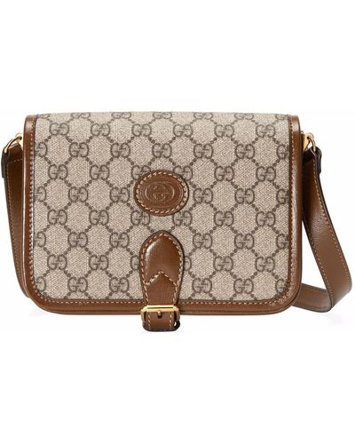 Gucci Mini Sac À Bandoulière Avec Détail GG enlacés - Neutre