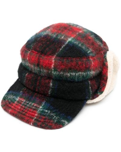 Undercover Wool Plaid Trapper Hat - Blue