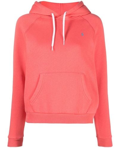 Polo Ralph Lauren Logo-embroidered Cotton-blend Hoodie - Pink