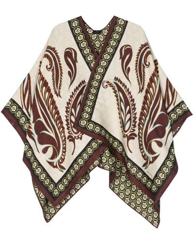 Etro Paisley-print Cotton Cape - Multicolour