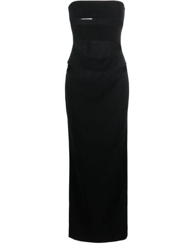 Monot Horizontal Cutout Maxi Dress - Black
