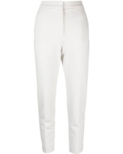 Max Mara Pressed-crease Tapered Trousers - White
